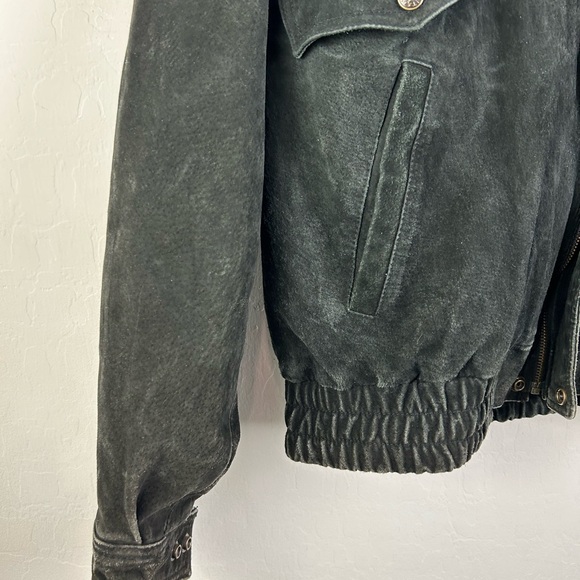 GIANNI VELENTE GENUINE LEATHER Jacket Italian Fashion Size Large Vintage - Picture 4 of 8